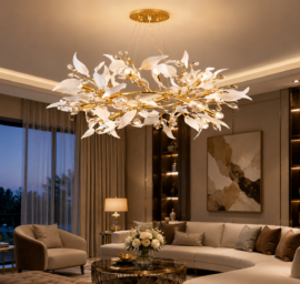 French Gold Crystal Chandelier by VIVERA